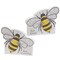 Bee Kind & Bee Grateful Wooden Sitters Rustic Arched Spring Decor Blocks with Bumblebee Art - Asstd. 2